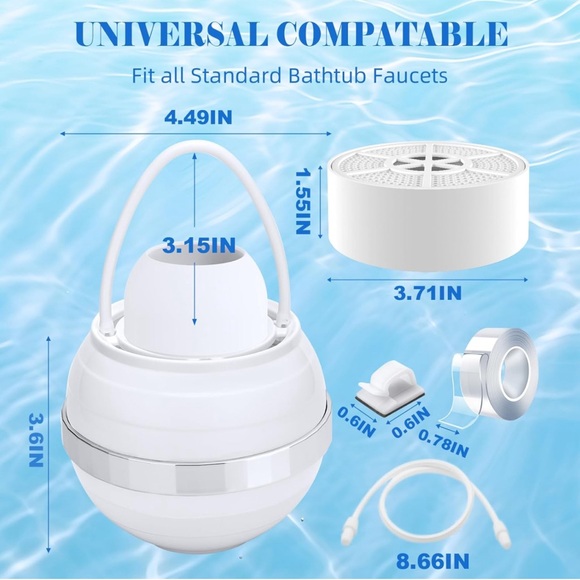 Bath Ball Filter-Bathtub Water Filter Removes Hundreds of Contaminant for Softer - Picture 5 of 10